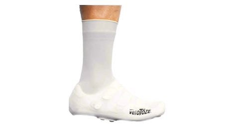Couvre-chaussures vélo Velotoze Silicone Tall blanc, léger et aérodynamique
