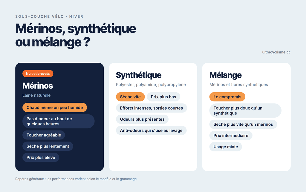 sous couche velo merinos synthetique melange